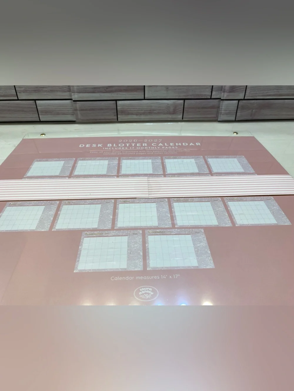 Laura Ashley  ❤️2027 17-Month Desk Blotter Calendar/Planner 14x17” New